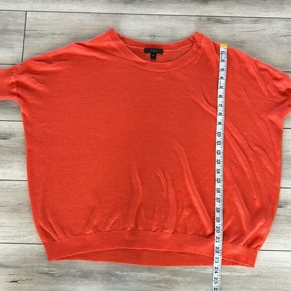 J. Crew 100% linen size XXS orange oversized top